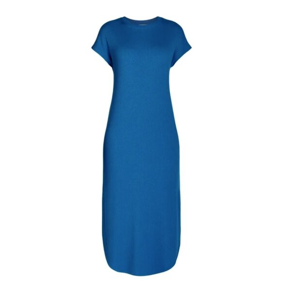 Time and Tru Women's and Women's Plus Rib Maxi Dress with Short Sleeves, Small - Picture 5 of 7